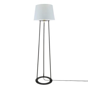 Borris Three-legged Floor Lamp with Choice of Fabric Shade Floor Lamps Great Lighting UK Ltd