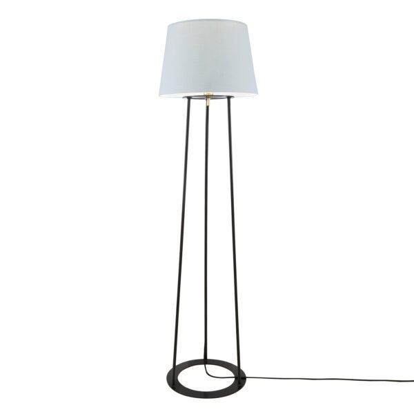 Borris Three-legged Floor Lamp with Choice of Fabric Shade Floor Lamps Great Lighting UK Ltd