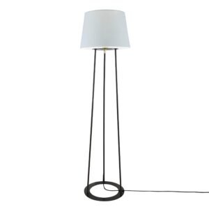 Borris Three-legged Floor Lamp with Choice of Fabric Shade Floor Lamps Great Lighting UK Ltd