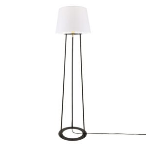 Borris Three-legged Floor Lamp with Choice of Fabric Shade Floor Lamps Great Lighting UK Ltd