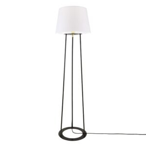 Borris Three-legged Floor Lamp with Choice of Fabric Shade Floor Lamps Great Lighting UK Ltd