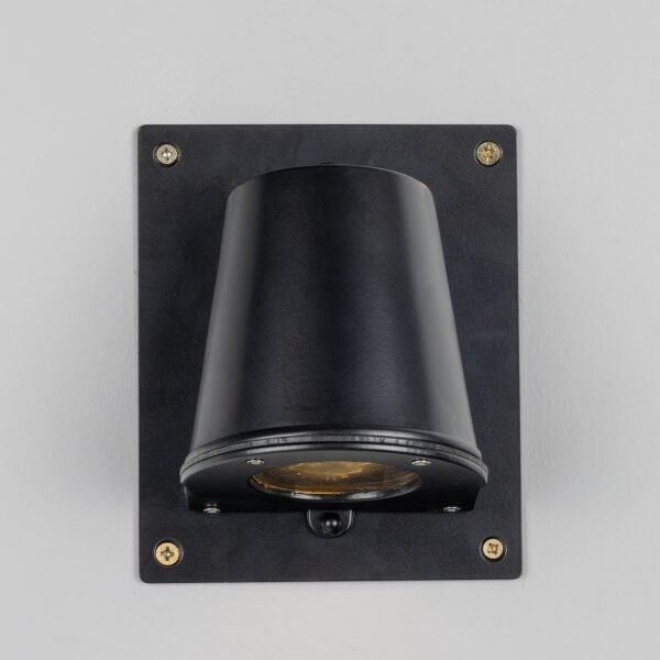 Wade Outdoor IP54 Brass Spotlight with Back Plate Brass Outdoor Lights Great Lighting UK Ltd