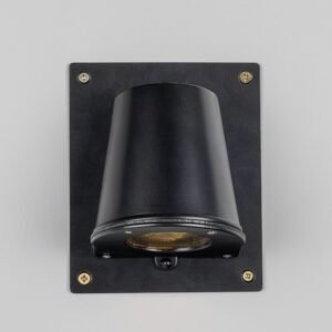 Wade Outdoor IP54 Brass Spotlight with Back Plate Brass Outdoor Lights Great Lighting UK Ltd