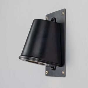 Wade Outdoor IP54 Brass Spotlight with Back Plate Brass Outdoor Lights Great Lighting UK Ltd