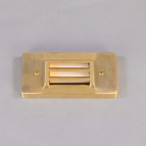 Calvi Small Brass Grill Wall Light Rated IP65 Bulkhead Lights Great Lighting UK Ltd