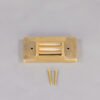 Calvi Small Brass Grill Wall Light Rated IP65 Bulkhead Lights Great Lighting UK Ltd