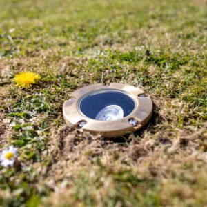 Antwerp Brass Adjustable IP65 Ground Spotlight Brass Outdoor Lights Great Lighting UK Ltd