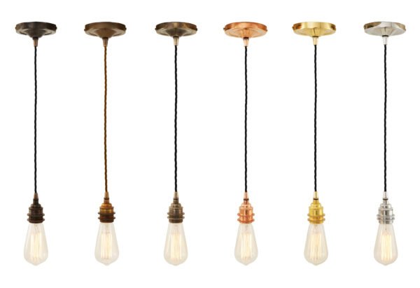 Lome Vintage Bare Bulb Pendant Light Modern Single Pendants Great Lighting UK Ltd