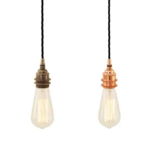 Lome Vintage Bare Bulb Pendant Light Bedroom Pendant Lights Great Lighting UK Ltd