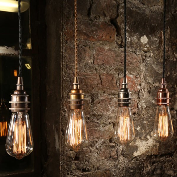 Lome Vintage Bare Bulb Pendant Light Modern Single Pendants Great Lighting UK Ltd