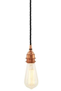 Lome Vintage Bare Bulb Pendant Light Modern Single Pendants Great Lighting UK Ltd