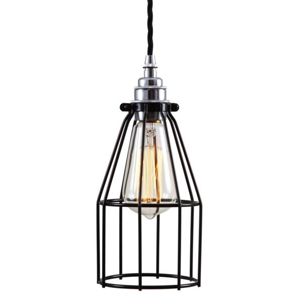 Raze Cage Pendant Light Industrial Caged Pendants Great Lighting UK Ltd