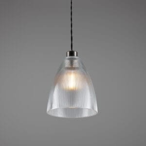 Corvera Small Prismatic Pendant Light 20cm Dia. Holophane Pendants Great Lighting UK Ltd