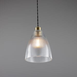 Corvera Small Prismatic Pendant Light 20cm Dia. Holophane Pendants Great Lighting UK Ltd