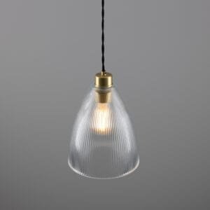 Corvera Small Prismatic Pendant Light 20cm Dia. Holophane Pendants Great Lighting UK Ltd