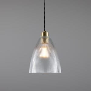 Corvera Small Prismatic Pendant Light 20cm Dia. Holophane Pendants Great Lighting UK Ltd