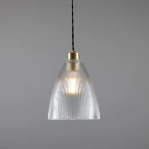 Corvera Small Prismatic Pendant Light 20cm Dia. Holophane Pendants Great Lighting UK Ltd