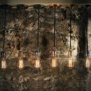 Dili Vintage Bare Bulb Pendant Light Kitchen Island Lighting Great Lighting UK Ltd