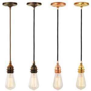 Dili Vintage Bare Bulb Pendant Light Modern Single Pendants Great Lighting UK Ltd