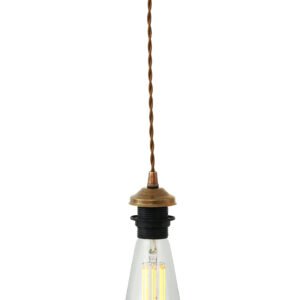 Doha Vintage Pendant Light with Twisted Braided Cable Kitchen Ceilings Lights Great Lighting UK Ltd