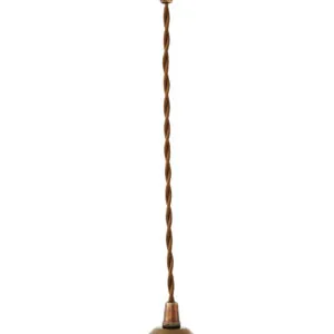 Doha Vintage Pendant Light with Twisted Braided Cable Minimalist Ceiling Lights Great Lighting UK Ltd