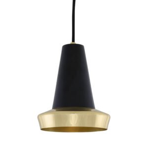 Malabo Polished Brass And Matt Black Pendant Brass & Moroccan Pendants Great Lighting UK Ltd