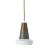 Malabo White And Antique Brass Pendant Industrial Pendant Lights Great Lighting UK Ltd