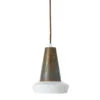 Malabo White And Antique Brass Pendant Brass and Moroccan Pendants Great Lighting UK Ltd