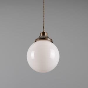 Gentry Opal Globe Pendant Light 20 cm Glass and Globe Lights Great Lighting UK Ltd