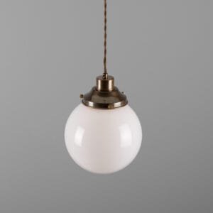 Gentry Opal Globe Pendant Light 20 cm Glass and Globe Lights Great Lighting UK Ltd