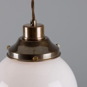 Gentry Opal Globe Pendant Light 25 cm Glass and Globe Lights Great Lighting UK Ltd