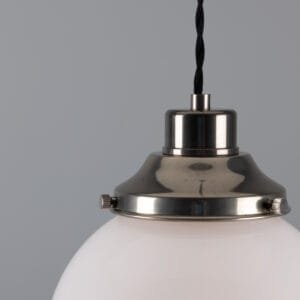 Gentry Opal Globe Pendant Light 25 cm Glass and Globe Lights Great Lighting UK Ltd