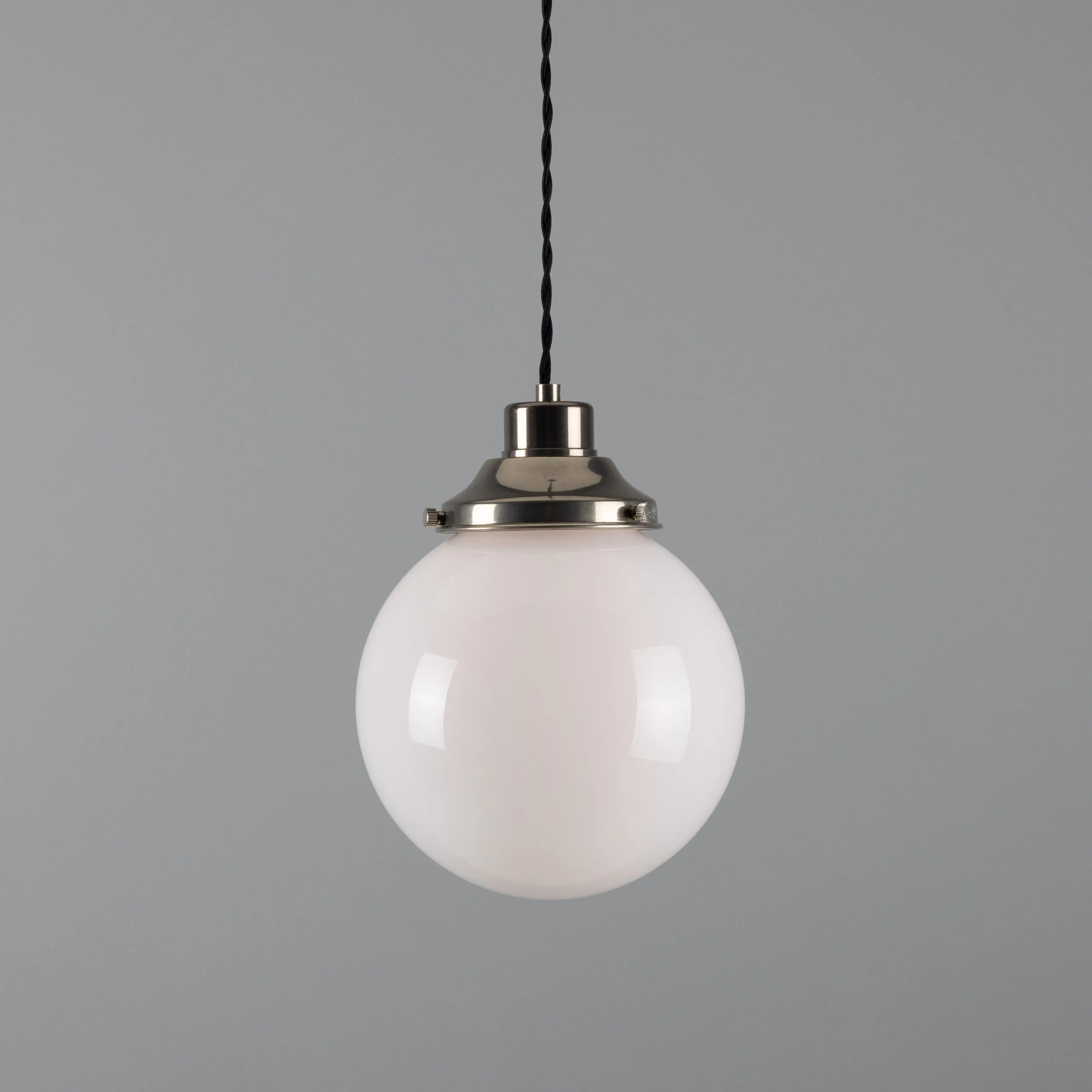 Gentry Opal Globe Pendant Light 20 cm Glass and Globe Lights Great Lighting UK Ltd