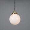Gentry Opal Globe Pendant Light 25 cm Glass and Globe Lights Great Lighting UK Ltd