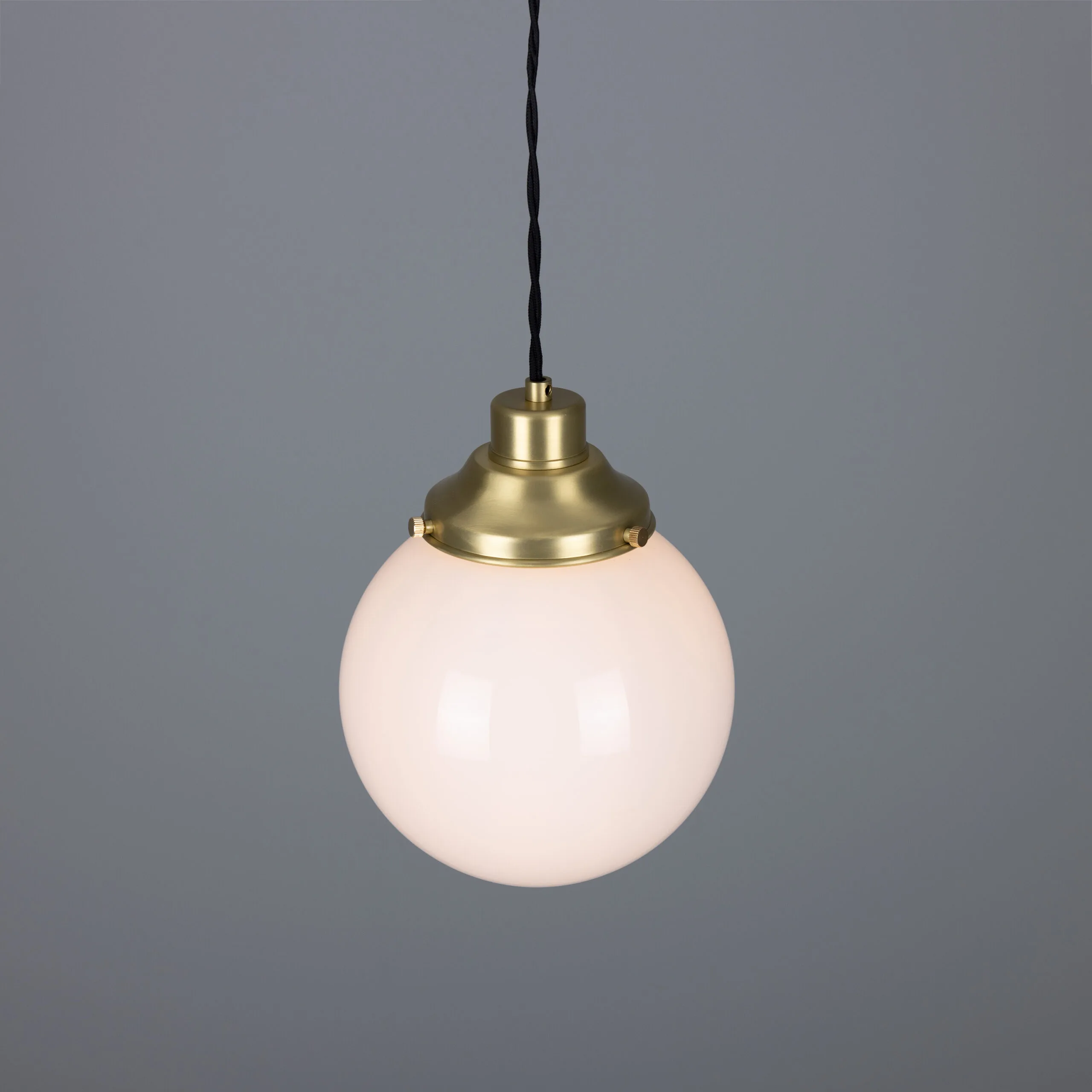 Gentry Opal Globe Pendant Light 20 cm Glass and Globe Lights Great Lighting UK Ltd