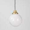 Gentry Opal Globe Pendant Light 20 cm Glass and Globe Lights Great Lighting UK Ltd