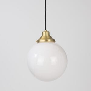 Gentry Opal Globe Pendant Light 20 cm Glass and Globe Lights Great Lighting UK Ltd