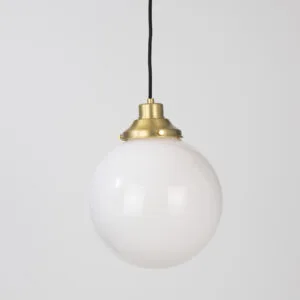Gentry Opal Globe Pendant Light 20 cm Glass and Globe Lights Great Lighting UK Ltd