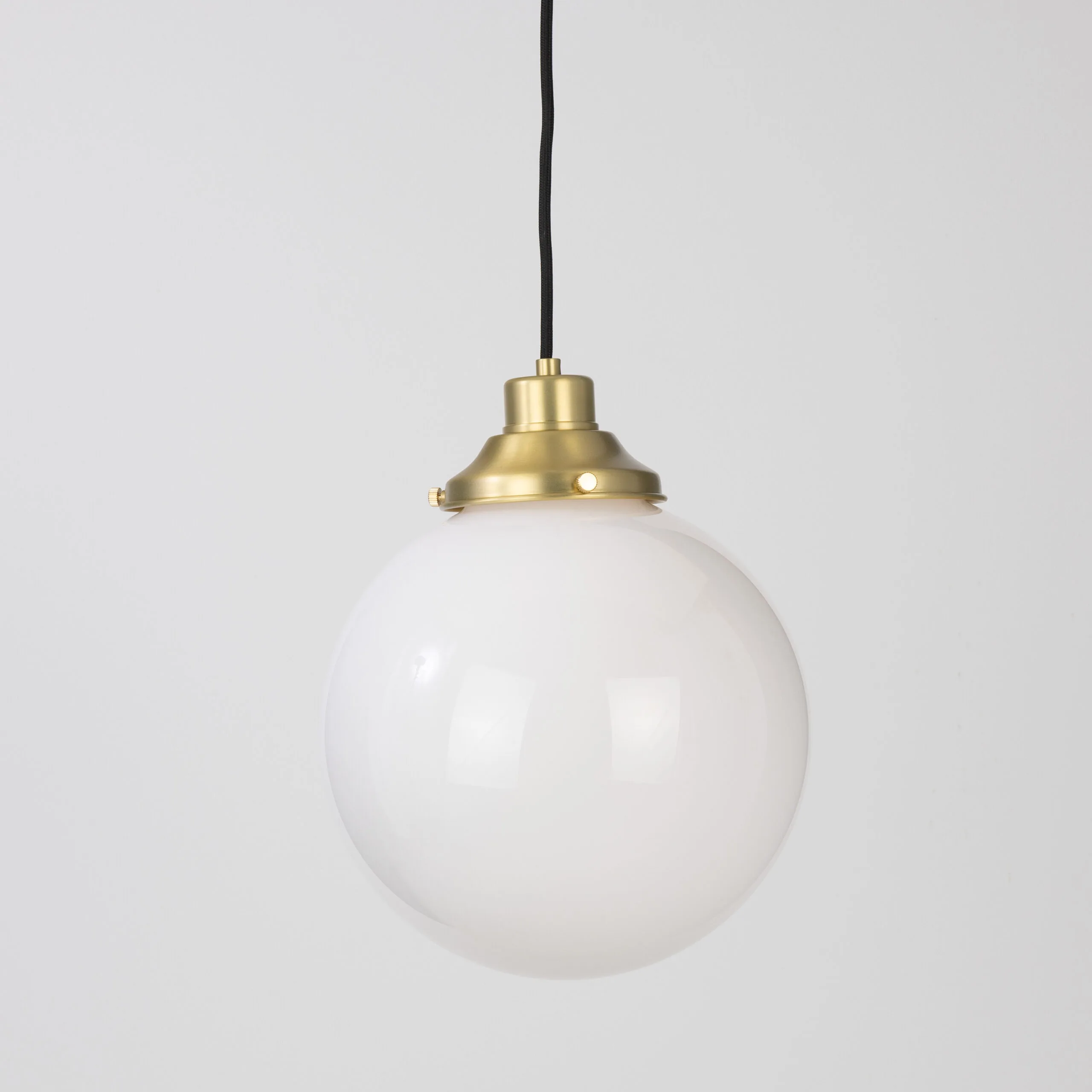 Gentry Opal Globe Pendant Light 20 cm Glass and Globe Lights Great Lighting UK Ltd