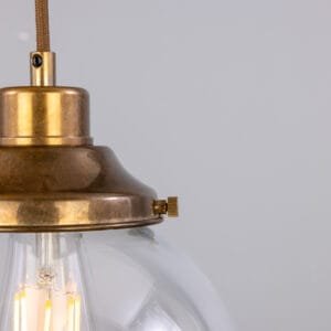 Virginia Clear Globe Pendant Light 20 cm Glass and Globe Lights Great Lighting UK Ltd