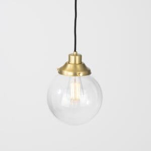 Virginia Clear Globe Pendant Light 20 cm Glass and Globe Lights Great Lighting UK Ltd