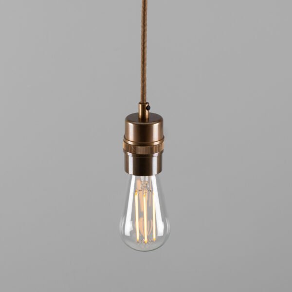 Devon Minimalist Brass Pendant Light Industrial Pendant Lights Great Lighting UK Ltd