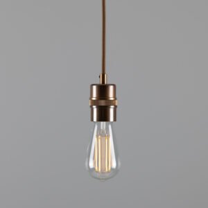 Devon Minimalist Brass Pendant Light Industrial Pendant Lights Great Lighting UK Ltd