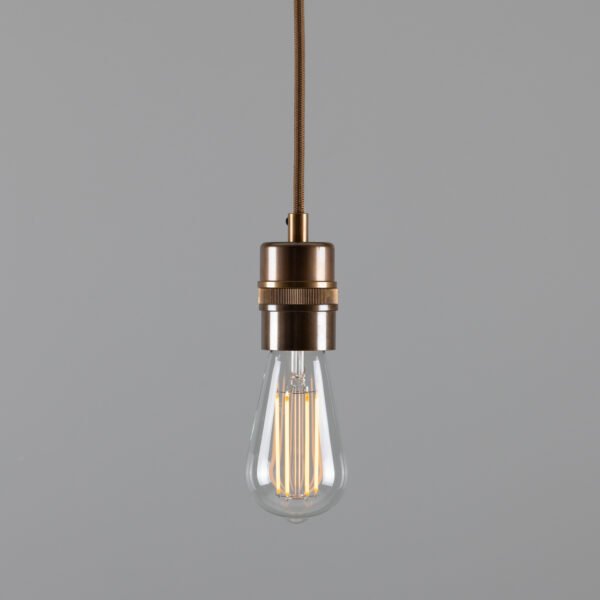 Devon Minimalist Brass Pendant Light Industrial Pendant Lights Great Lighting UK Ltd