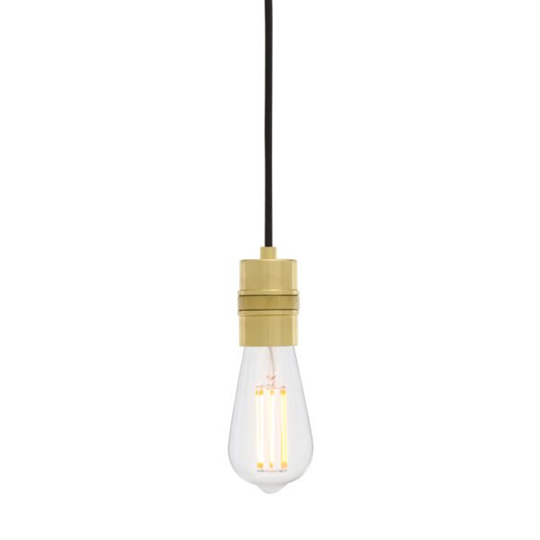 Devon Minimalist Brass Pendant Light Industrial Pendant Lights Great Lighting UK Ltd