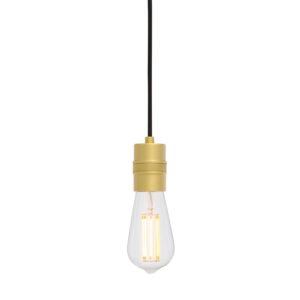 Devon Minimalist Brass Pendant Light Industrial Pendant Lights Great Lighting UK Ltd