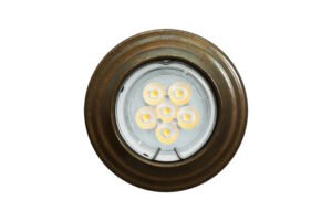 Lefkosia Circular Brass Recessed Spotlight 8cm Wall & Ceiling Spotlights Great Lighting UK Ltd