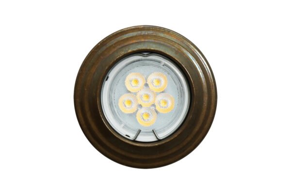 Lefkosia Circular Brass Recessed Spotlight 8cm Wall & Ceiling Spotlights Great Lighting UK Ltd