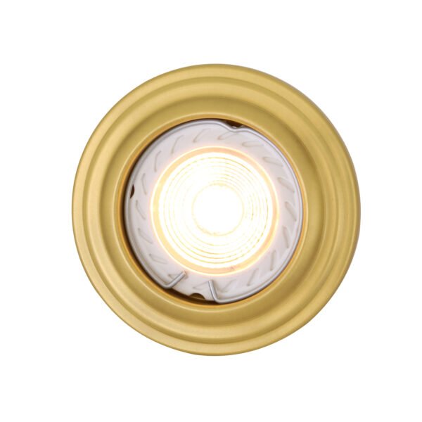 Lefkosia Circular Brass Recessed Spotlight 8cm Wall & Ceiling Spotlights Great Lighting UK Ltd