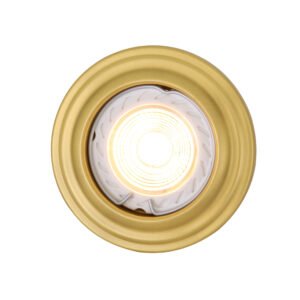 Lefkosia Circular Brass Recessed Spotlight 8cm Wall & Ceiling Spotlights Great Lighting UK Ltd